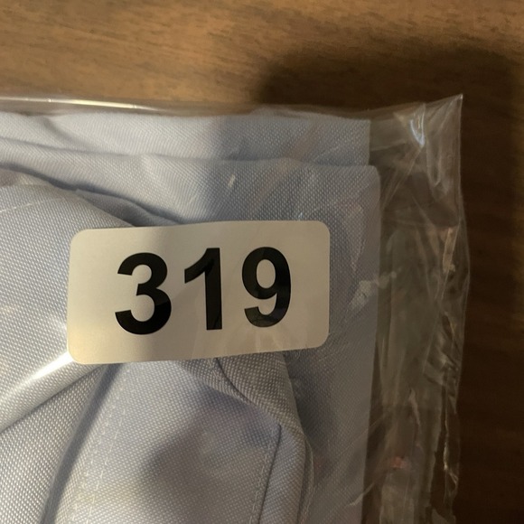 Cintas Men's 18 1/2 Sort Sleeve Light Blue Work Shirt Cotton/Poly Blend - Picture 6 of 6